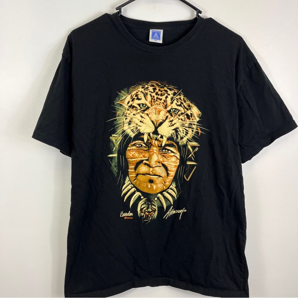 Ecuador Amazonia Tourist Tshirt Jaguar Amazon Travel Adult XL Equinoccio